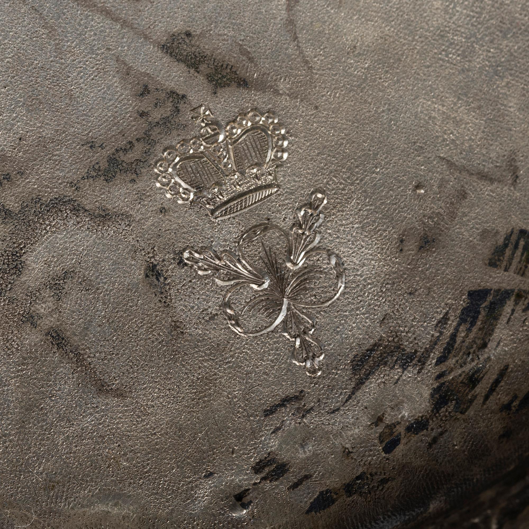 A German silver jug and tray, Gebrüder Friedländer, circa 1900.