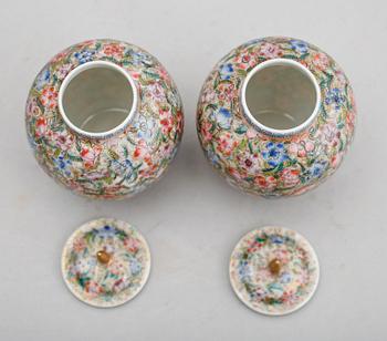 LOCKURNOR, 1 par, porslin, Kina, 1800-/1900-tal.