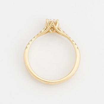 Cushion cut diamond ring.