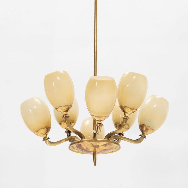 Paavo Tynell, a model 1382 ceiling lamp, Taito Oy or Idman, 1940's.