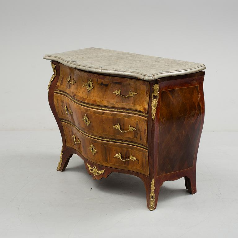 A Rococo commode by Christin Gotthard Willkom, (Stockholm 1763-65).