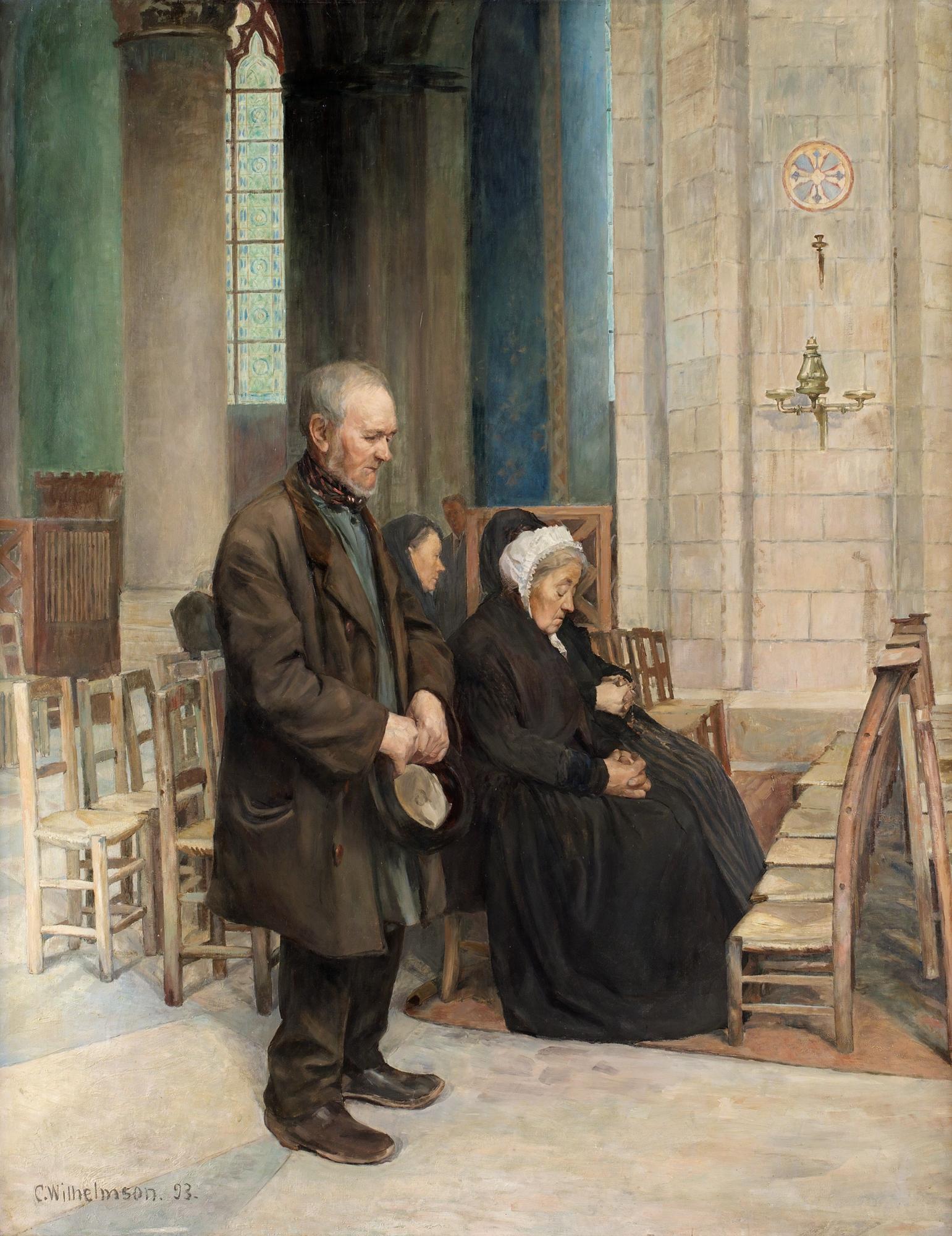 Carl Wilhelmson, "Under mässan. I St. Germain des Près" (At mass. In St. Germain des Près).