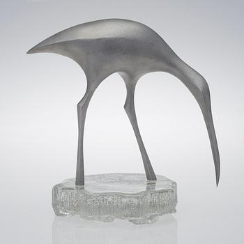 TAPIO WIRKKALA, A BIRD SCULPTURE. Suokurppa (Snipe). Stamped Made in Finland, Kultakeskus Oy, Design: Tapio Wirkkala.