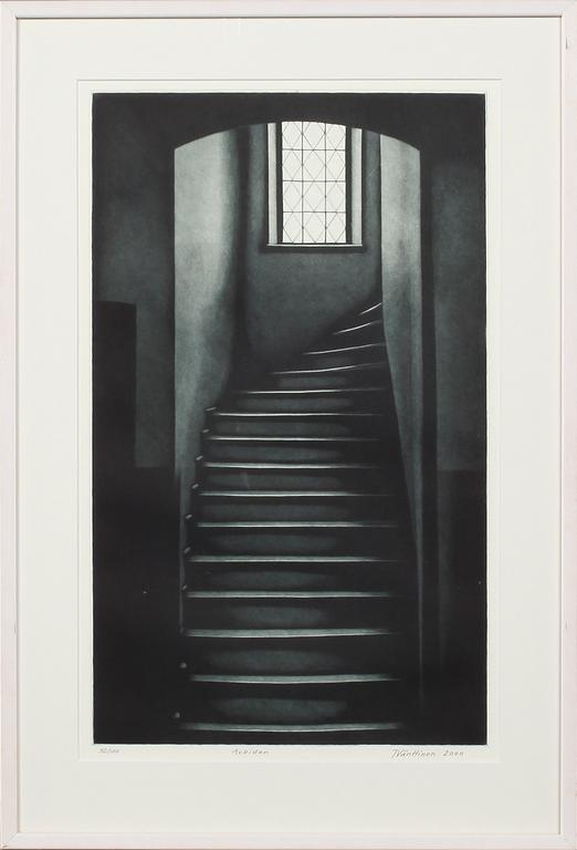 JUKKA VÄNTTINEN, mezzotint, signerad, daterad 2000 samt numrerad 52/100.