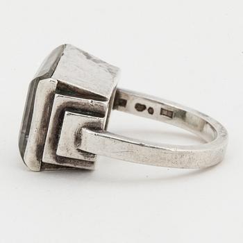 A Wiwen Nilsson silver and rock crystal ring.