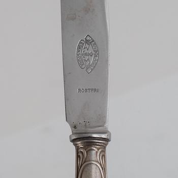 Besticksdelar, 30 st, silver,  svensk importstämpel, 1900-talets första hälft/mitt.