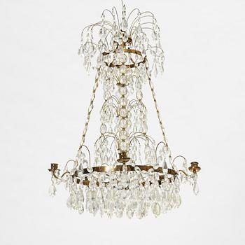 A Gustavian style chandelier, first half of the 20th Century.
