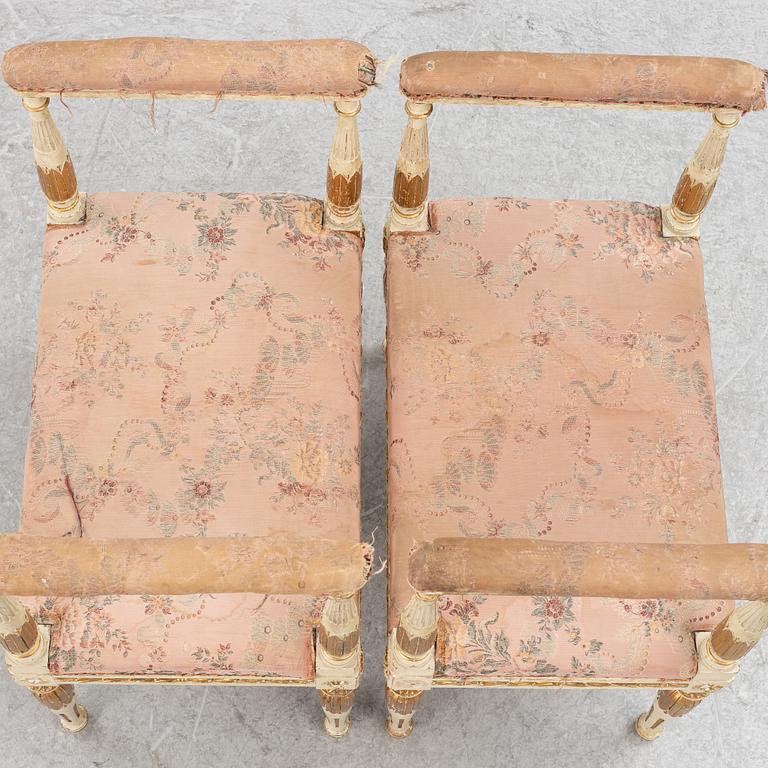 Banketter, ett par, omkring 1900, Sengustaviansk stil.