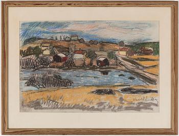 Harald Lindberg · HARALD LINDBERG, pastell, signerad