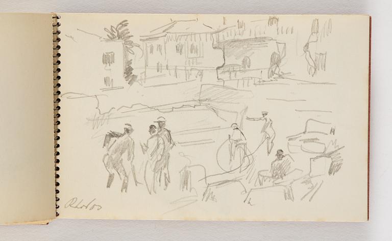 Lotte Laserstein, 10 små skissblock med teckningar.