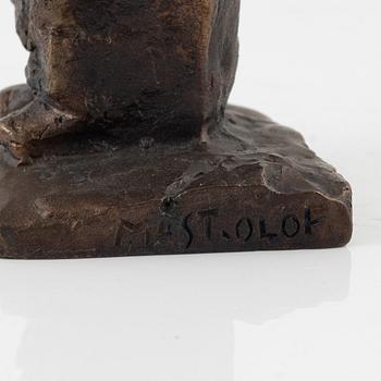 Bror Marklund, sculpture, signed, bronze, height 20.5 cm.