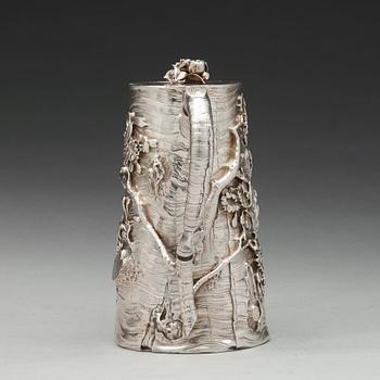 KAFFEKANNA, silver. Japan, tidigt 1900-tal.