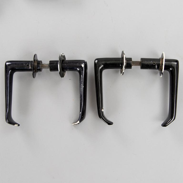 Alvar Aalto, ALVAR AALTO, Eight  pair of 1950s doorhandles  manufactured by Kellokosken Tehdas, Finland.