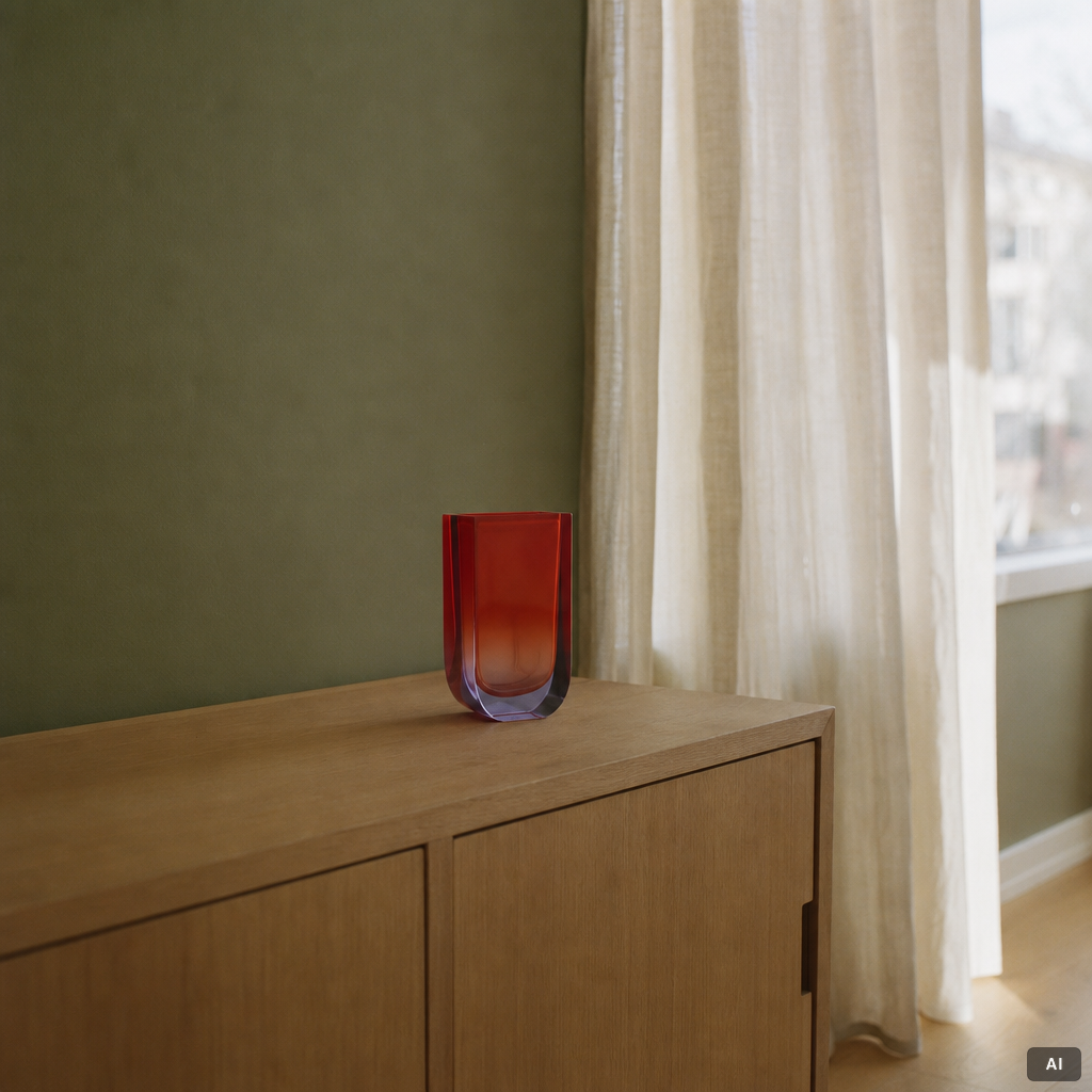 Jiří Šuhájek, vase, glass, Moser, late 20th century.