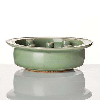 A celadon glazed censer, Ming dynasty (1368-1644).