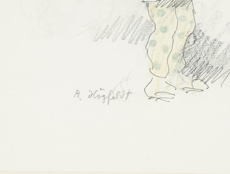 ROBERT HÖGFELDT, 3 st, blandteknik, sign.