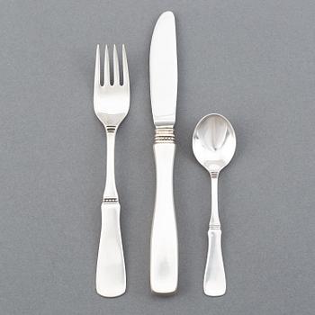 Erik Löfman, bestick, 36 delar, silver, "Uppsala", 1900-talets slut.