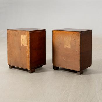 Bedside tables, a pair, Art Deco, first half of the 20th century.