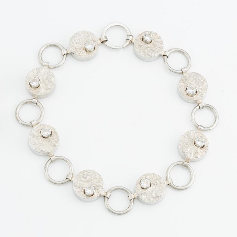 Necklace and bracelet, Ceson, silver, Gothenburg 1969 and 1970.