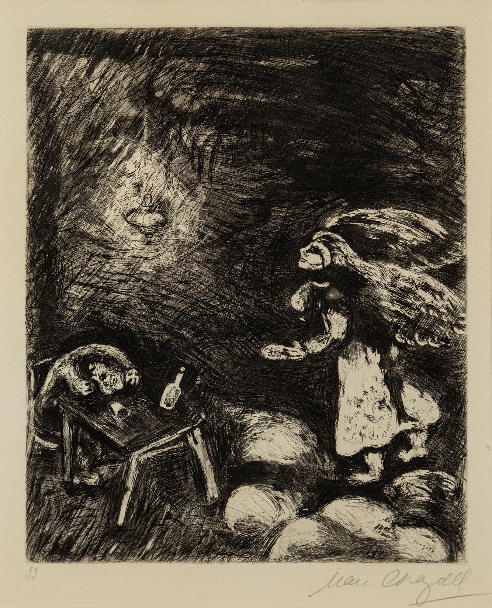 Marc Chagall, etching, signed in pencil.