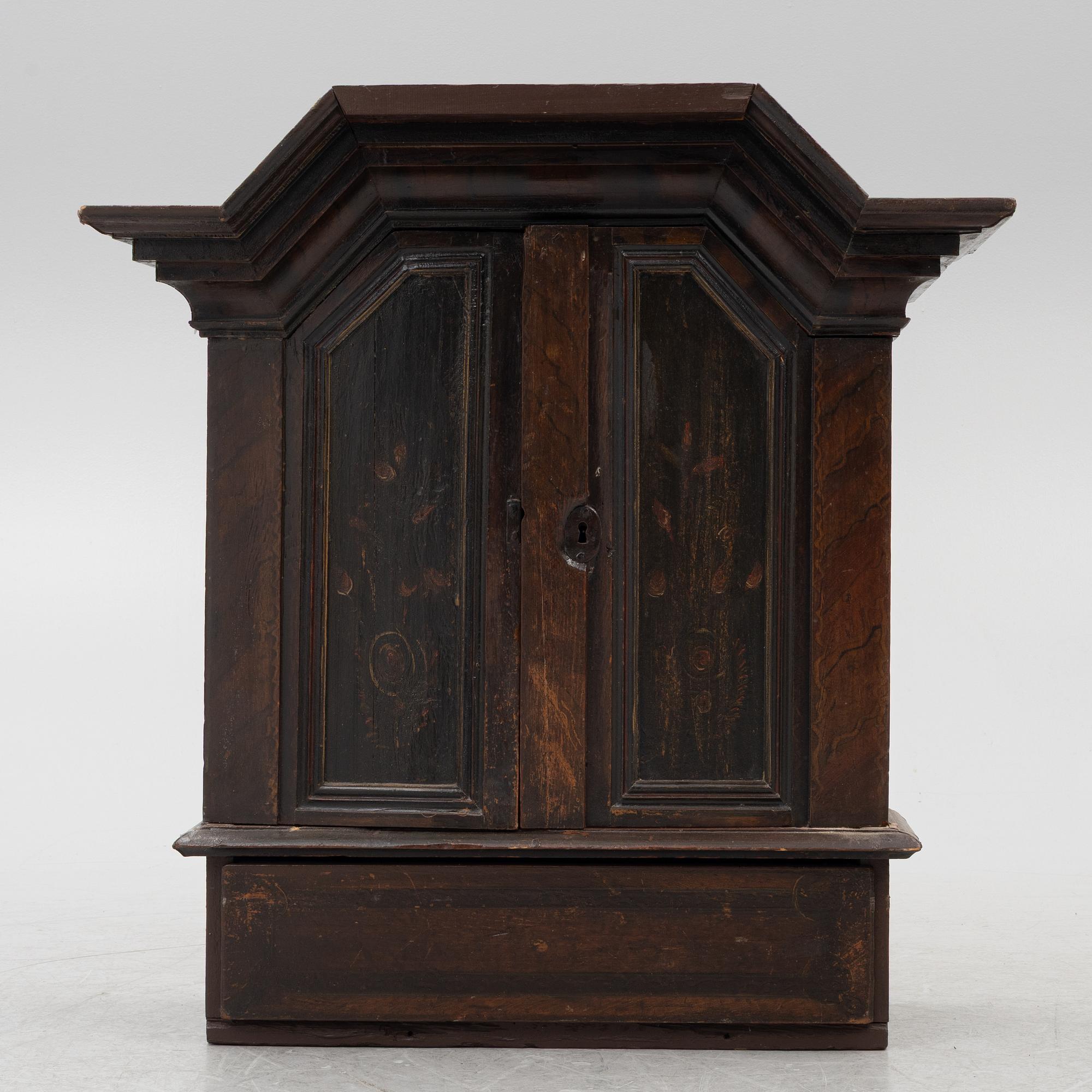 A cabinet, dated 1817.