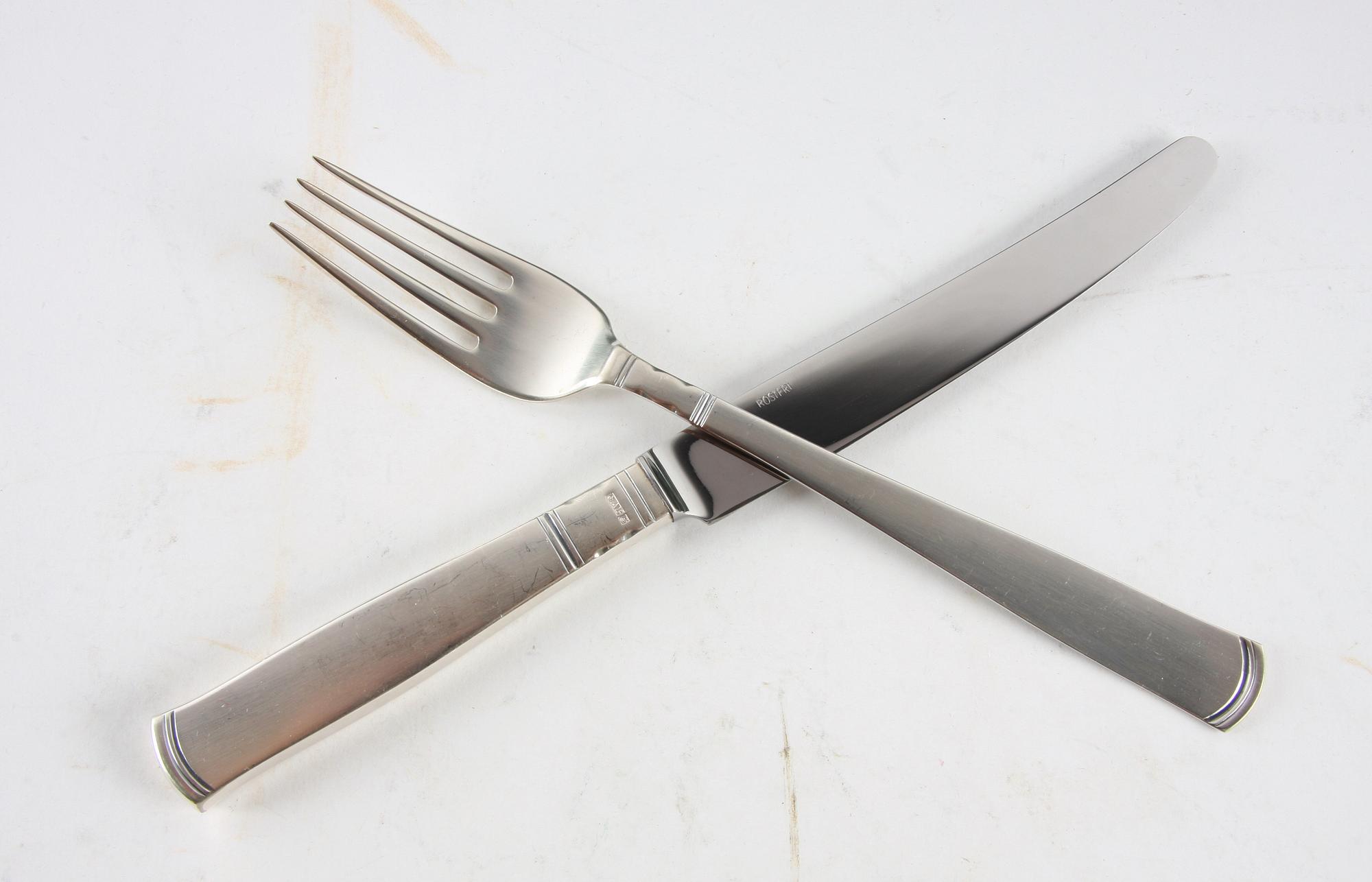 BESTICKSUPPSÄTTNING, 45 delar, silver, "Rosenholm".