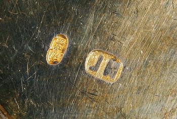 PARTI SILVER, 8 delar, Ryssland, 1800/1900-tal. Otydl mästarstämplar.