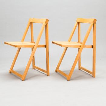 Aldo Jacober, Five 1970's 'Trieste' folding chairs for  Bazzani, Italy.