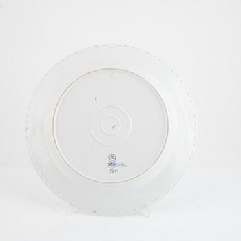 Plates, 3 pcs, porcelain, "Musselmalet", full lace, Royal Copenhagen, Denmark.