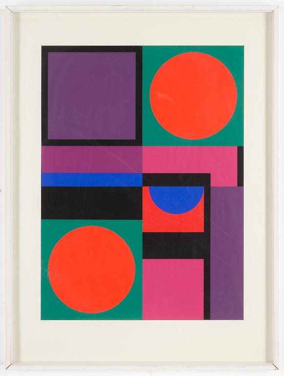 AUGUSTE HERBIN, silkprint in colours, signed and numbered 85/150.