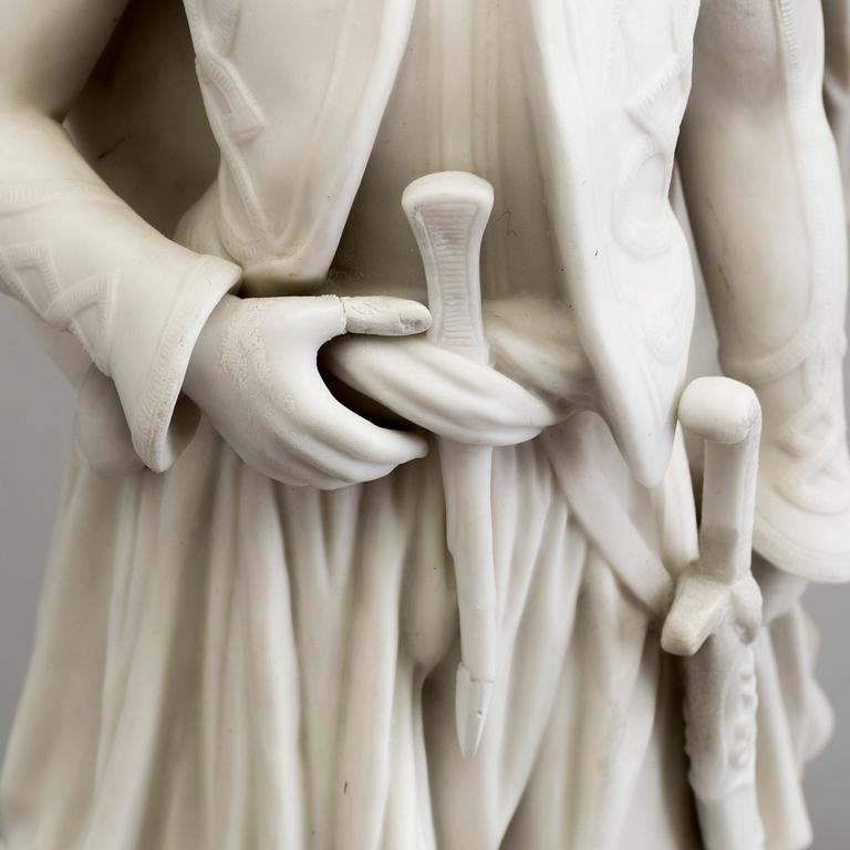 A PAIR OF PARIAN FIGURES, Gustafsberg, 1860/70.
