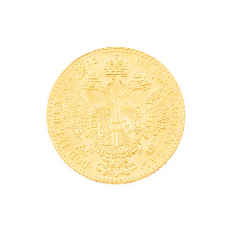 Guldmynt, Österrike-Ungern, 1 Ducat, 1915.