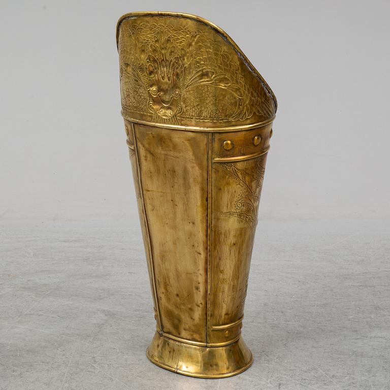 A 19th century brass umbrella stand.