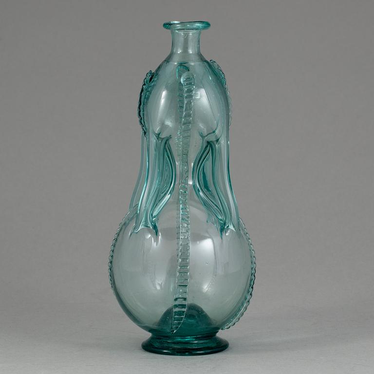 KLUCKAFLASKA, glas, 1800-tal.