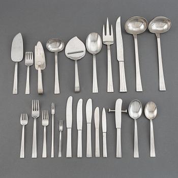 A set of stainless steel flatware, 191 pcs, "Thebe", design Folke Ahström for Gense, Sweden, 1950/60s.