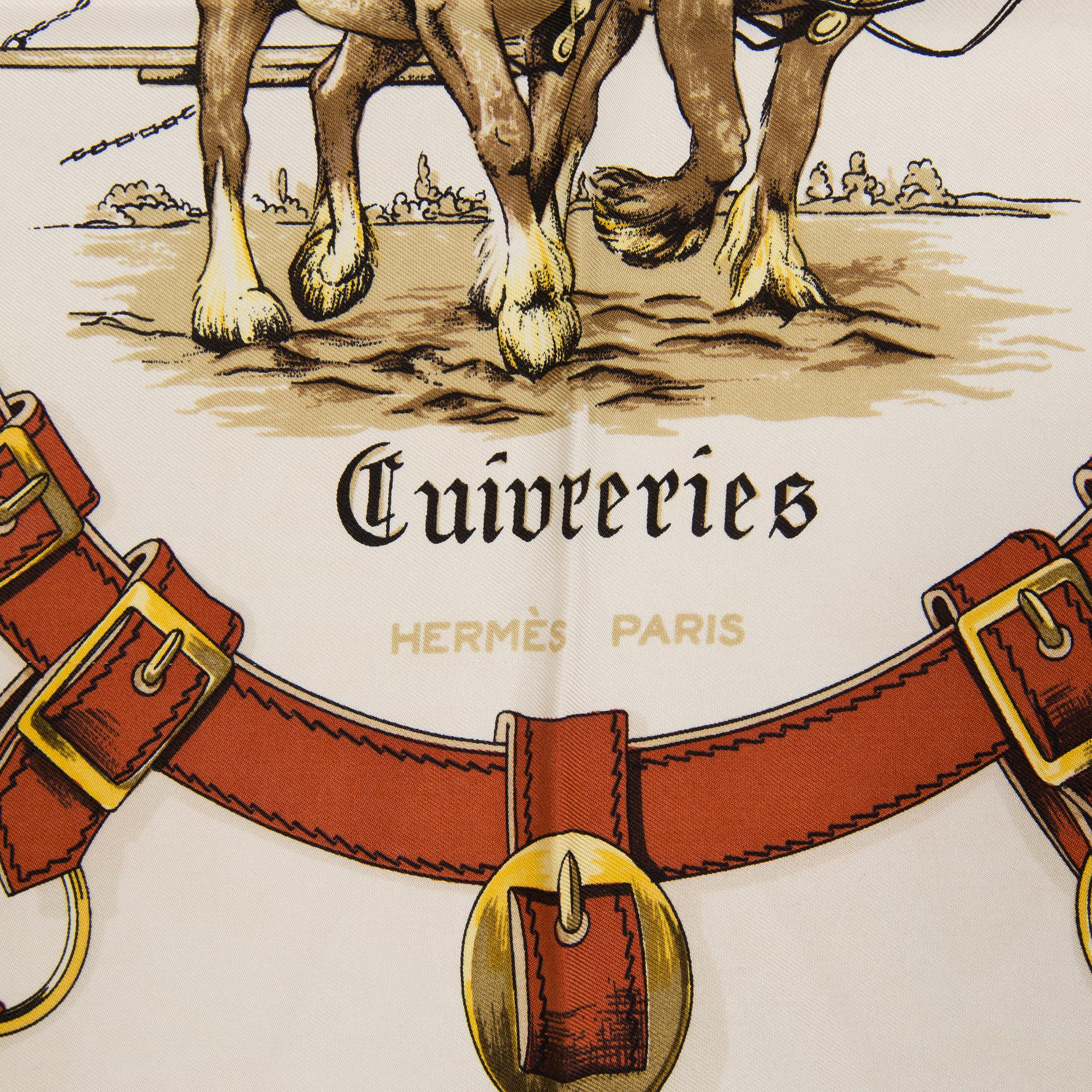 SCARF, Hermès, "Cuivreries",issued 1963.