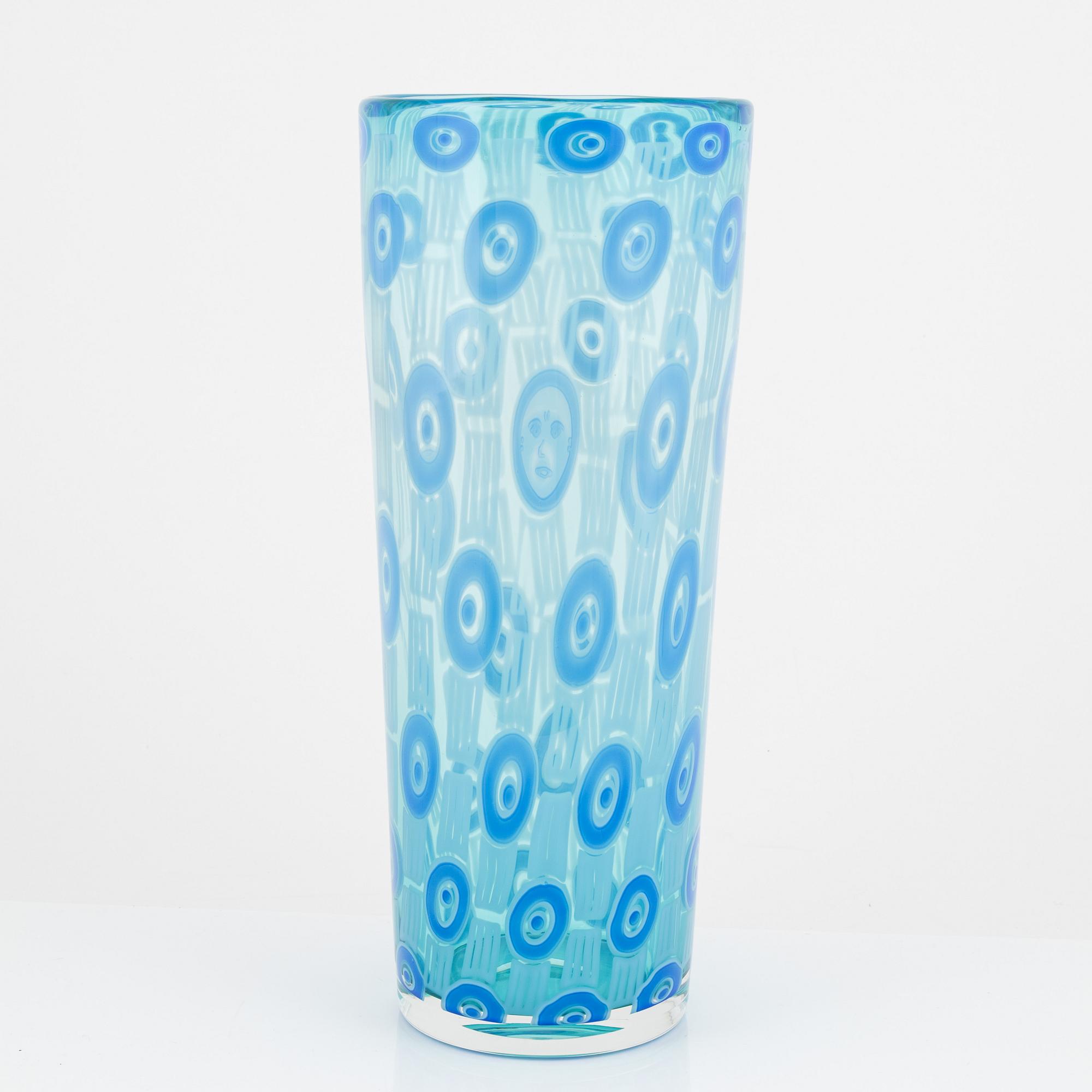 Erika Lagerbielke, a unique graal vase, Orrefors, Sweden, signed and dated 2007.