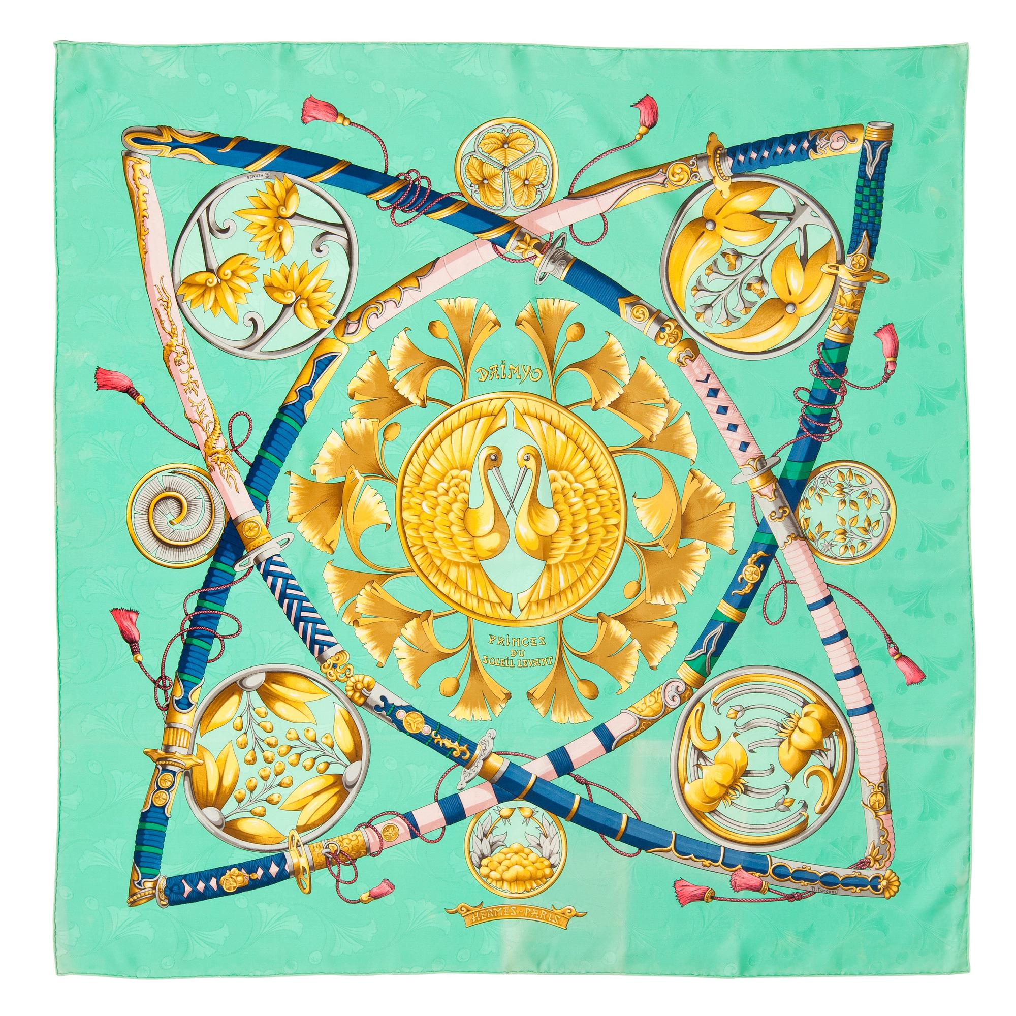 HERMÈS, scarf, "Daimyo Princess du Soleil Levant".