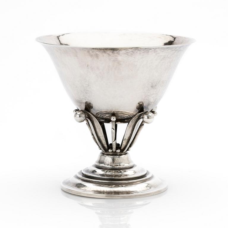 Johan Rohde, bowl on foot, sterling silver, Georg Jensen, Copenhagen, 1920.