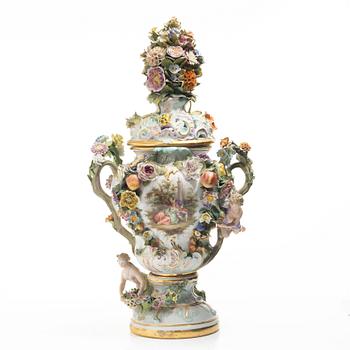 Meissen, Prakturna/lockurna, porslin, sent 1800-tal.