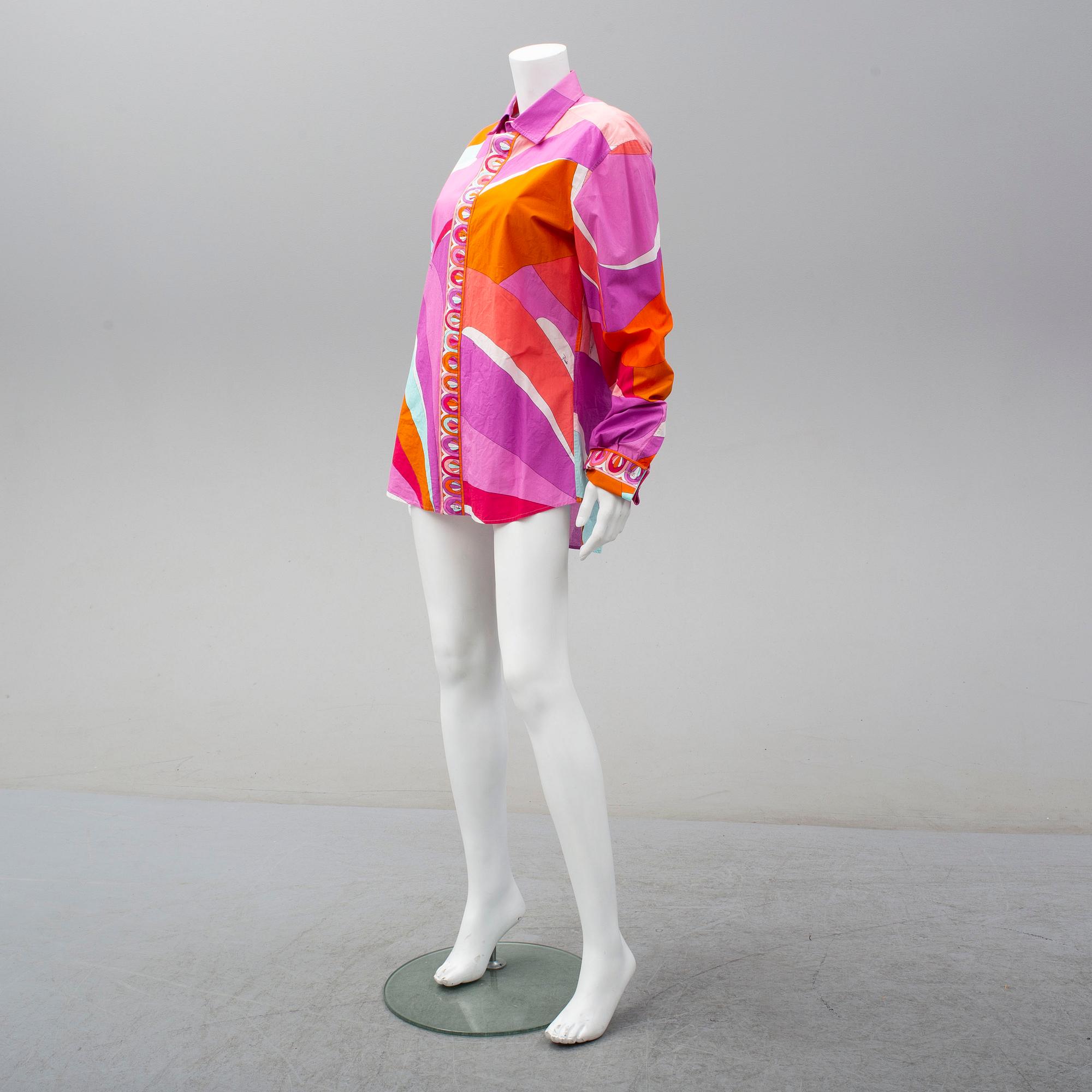 EMILIO PUCCI, a printed cotton shirt, size XL.