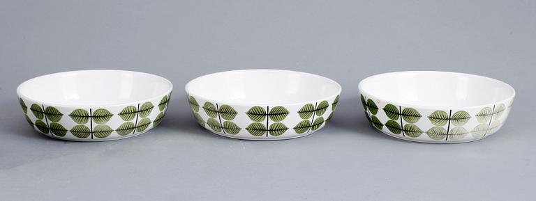 SERVISDELAR, 13 st, porslin, "Berså", Stig Lindberg, Gustavsberg.