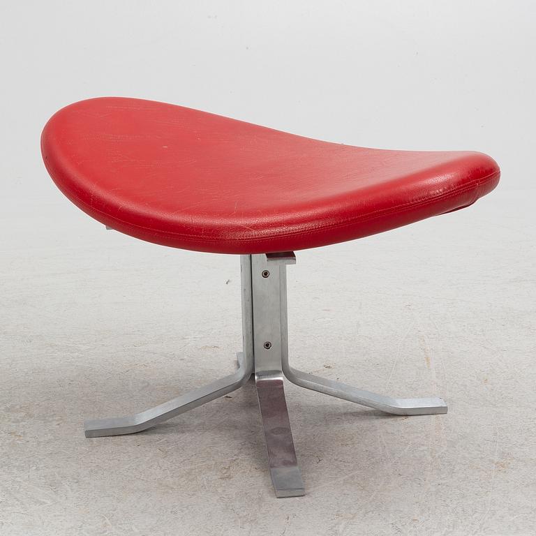 Poul Volther, easy chair with footstool, "Corona EJ 5", Erik Jørgensen, Denmark.