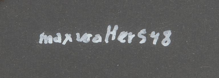 Max Walter Svanberg, ,lithograph and tempera signed and dated 58.