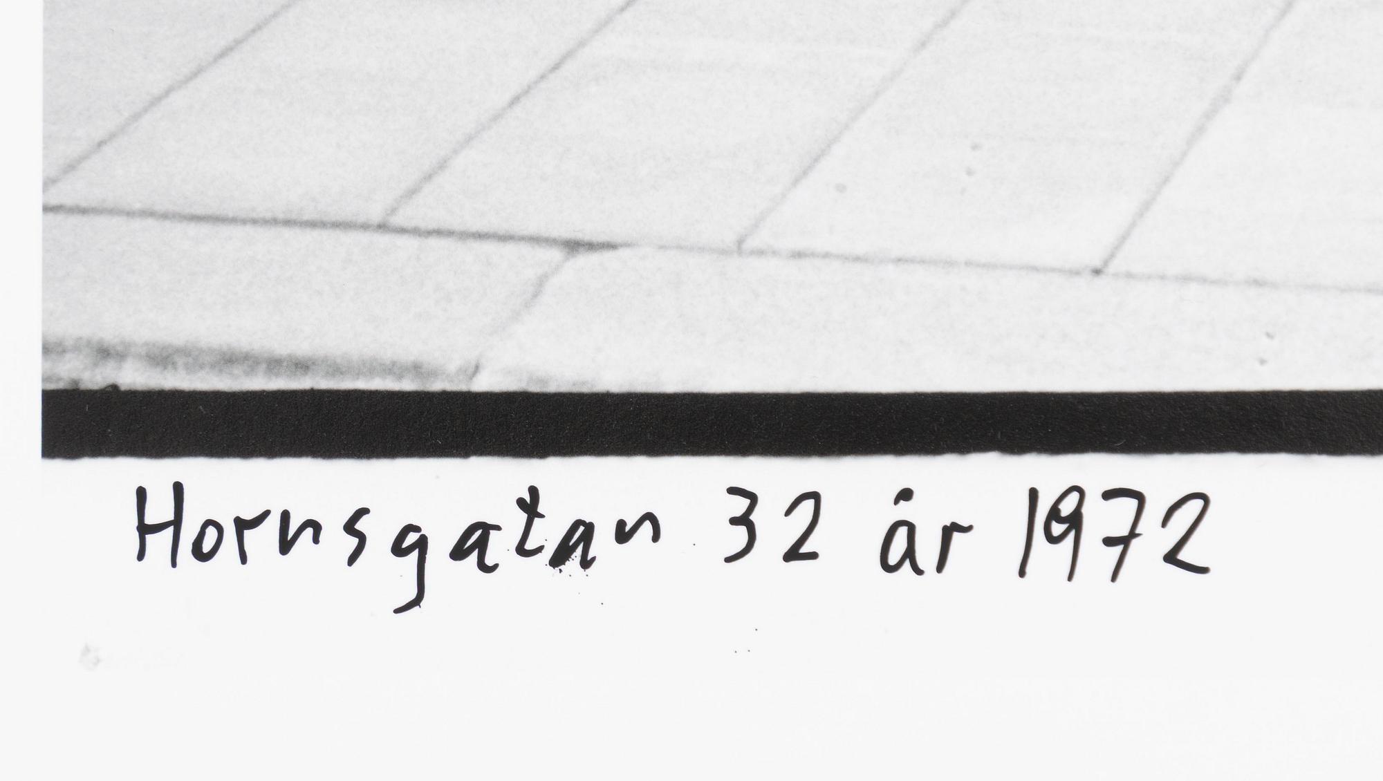 Carl Johan De Geer, "Hornsgatan 32 år 1972".