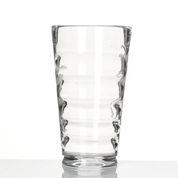 Vicke Lindstrand, an engraved and cut glass vase 'Pärlfiskare', Orrefors, Sweden 1936.