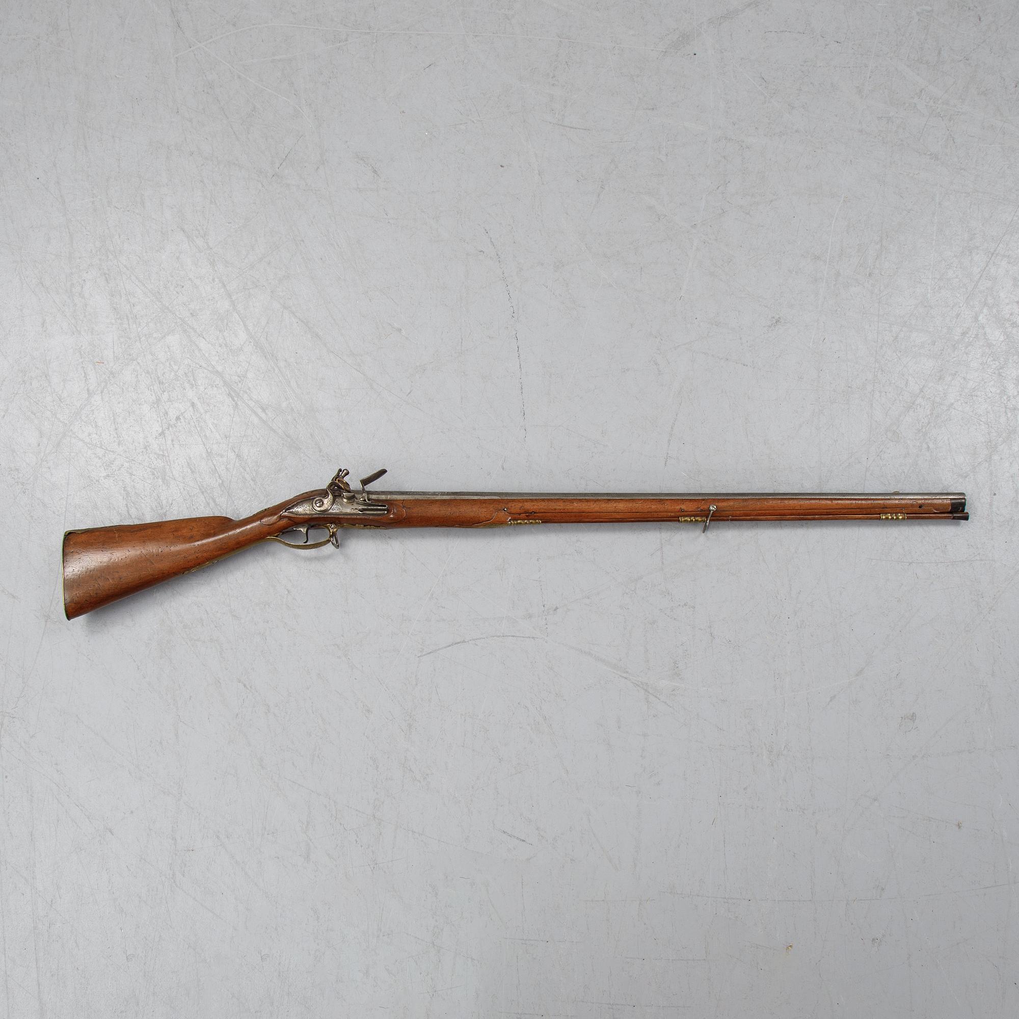 A German re-converted flintlock gun, first half of the 18th Century.