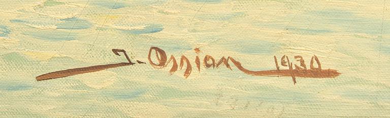 Johan Ossian-Andersson, oil on canvas, signed and dated 1930.