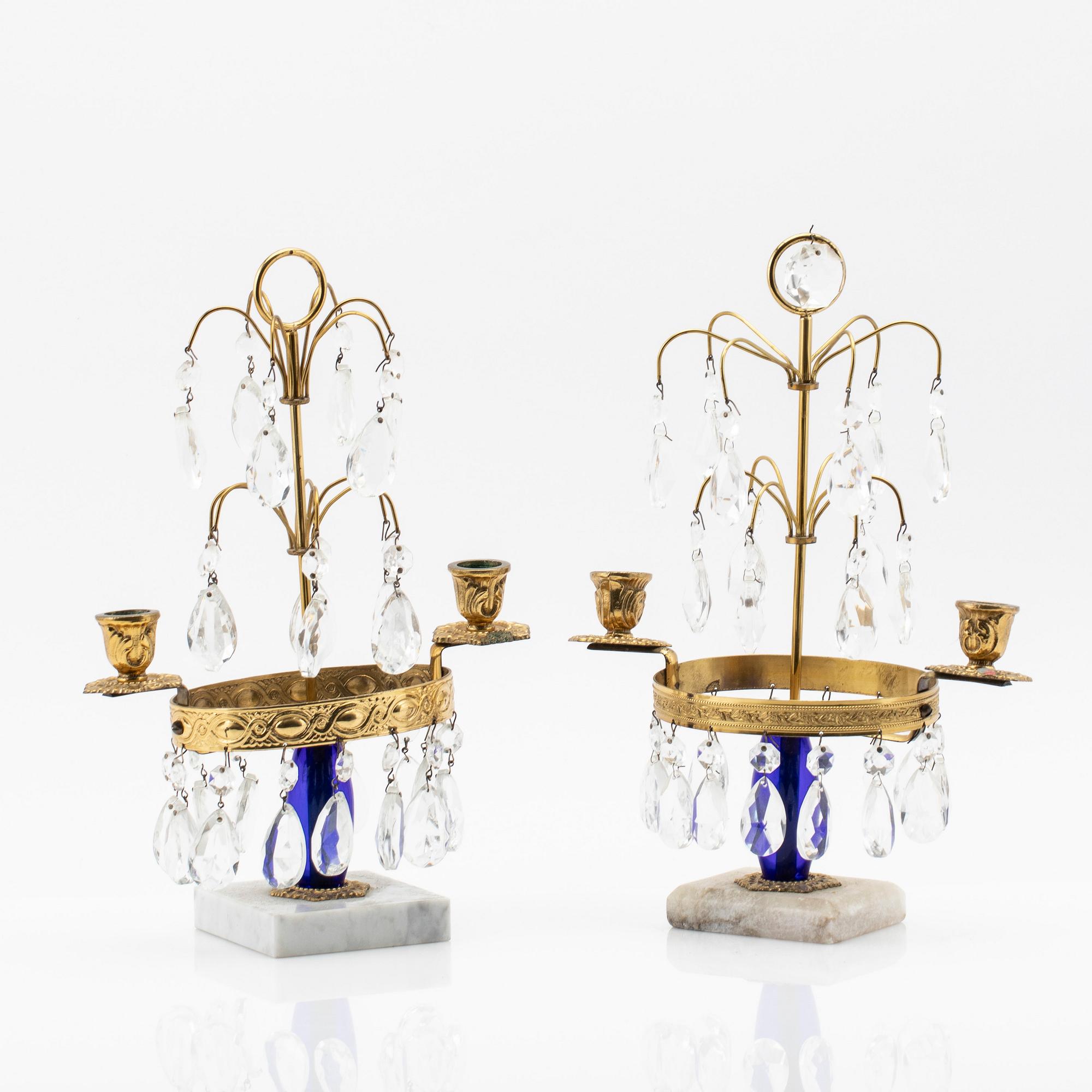 Table lamps, a pair 20th century.