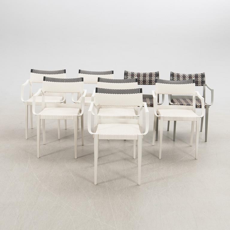 Philippe Starck, stolar, 8 st, "Play", Dedon, 2000-tal.